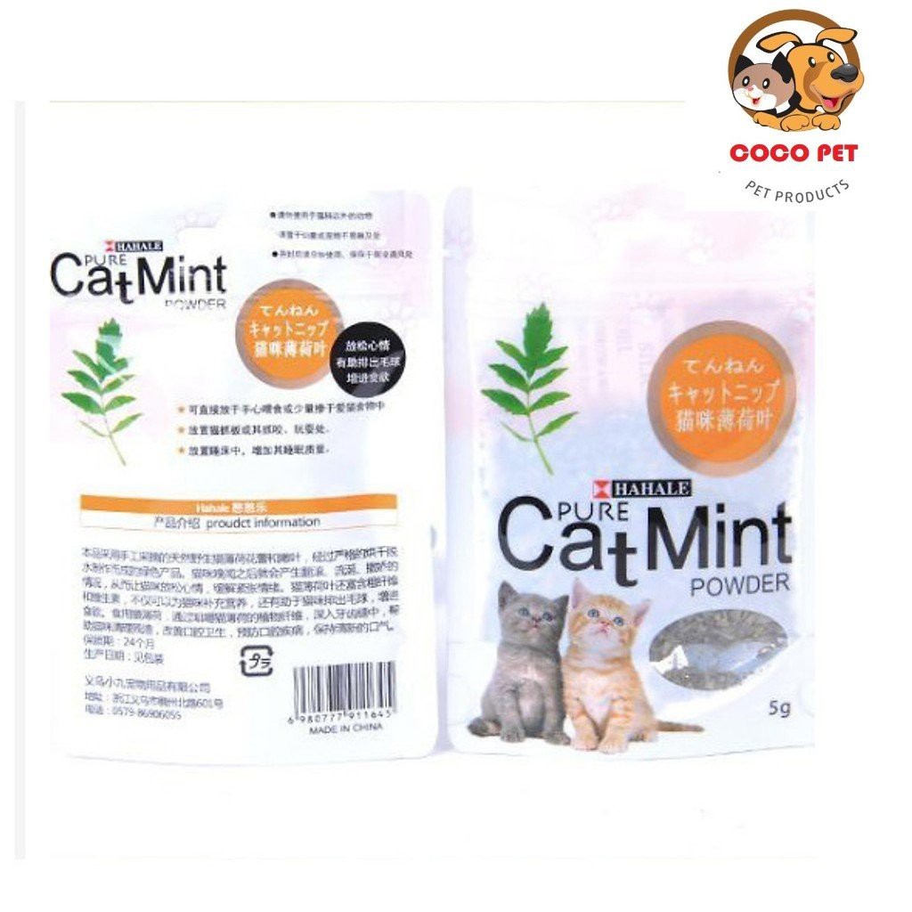 CATMIN-Cỏ Bạc Hà Cho Mèo Dạng Gói 5g Giúp Mèo Thư Giãn