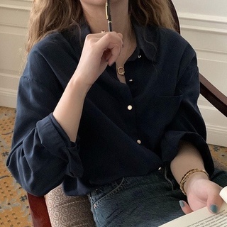 Áo Sơ Mi Tay Dài Cài Nút Vàng Thời Trang Hàn Quốc 21903