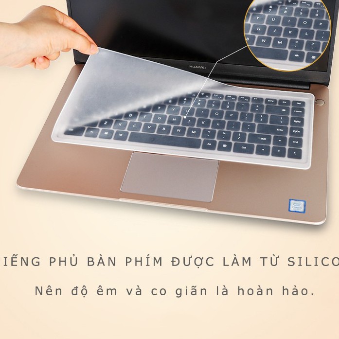 Tấm Silicon Phủ Bàn Phím Laptop 15 - 17 inch Chống Nước, Chống Bụi Bẩn