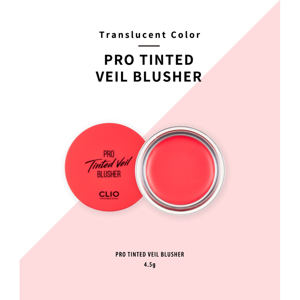 Má Hồng Trang điểm Clio Pro Tinted Veil Blusher 4.5g