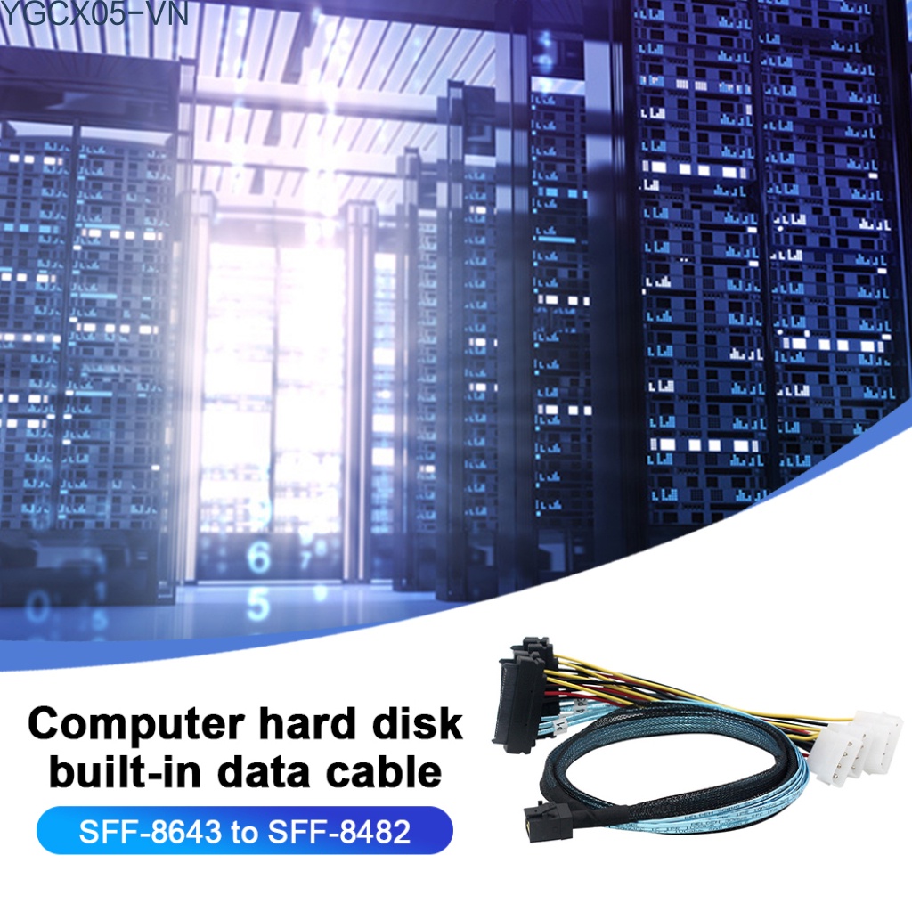 Cáp Chuyển Đổi Dữ Liệu Sas Sff-8643 Sang 4 Sff-8482 29pin + 4pin Cho Máy Tính Để Bàn | BigBuy360 - bigbuy360.vn