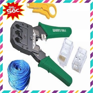 Combo kìm mạng+ 20m dây mạng + 50 hạt mạng - hà nội store