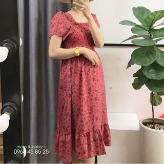 Váy voan hoa nhí bầu bí bon chen