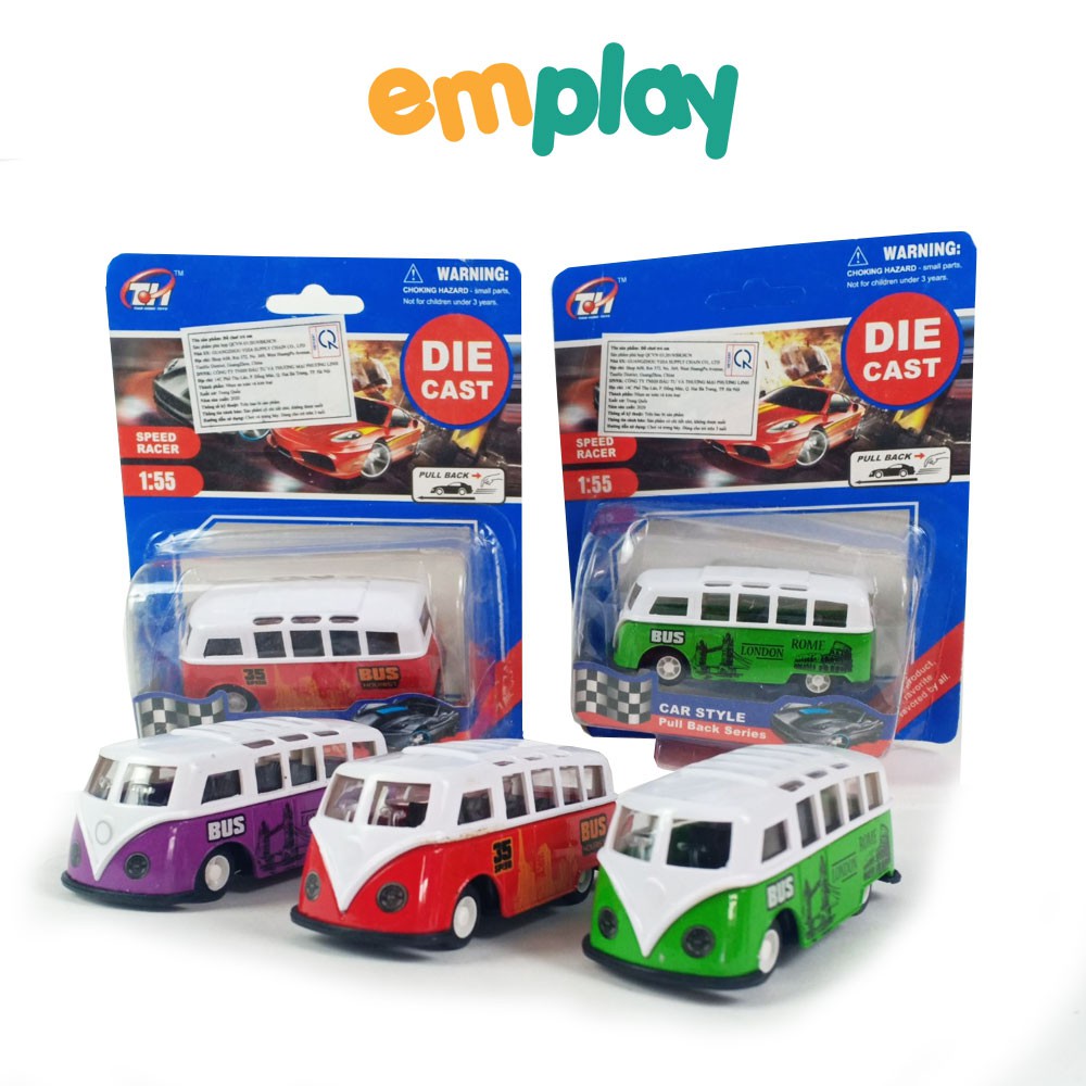 Đồ chơi mô hình xe ô tô bus cho bé chất liệu hợp kim Emplay, màu sắc đa dạng bắt mắt, kích thích hoạt động cho trẻ