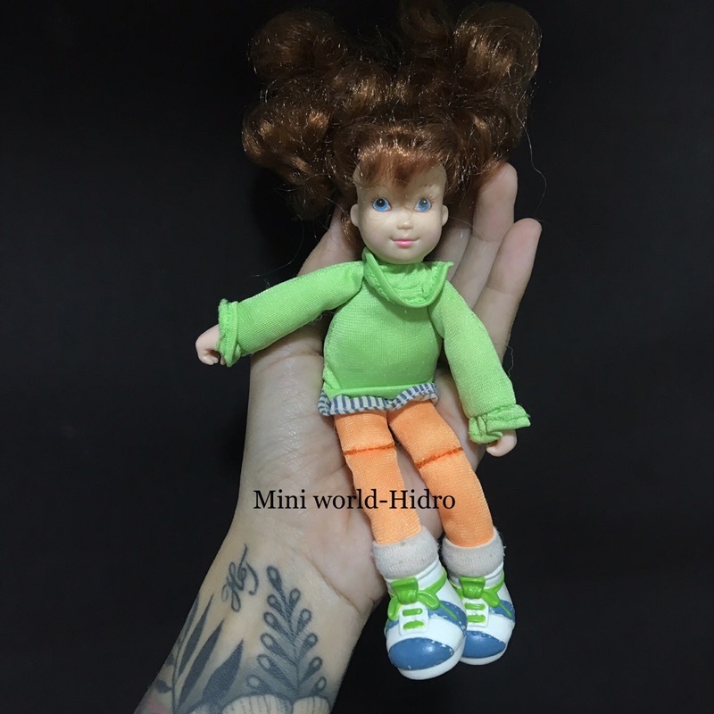 Búp bê mini tí hon độc bratz monster American girld Barbie thú cưng búp bê tóc len siêu dài thân bông Combo
