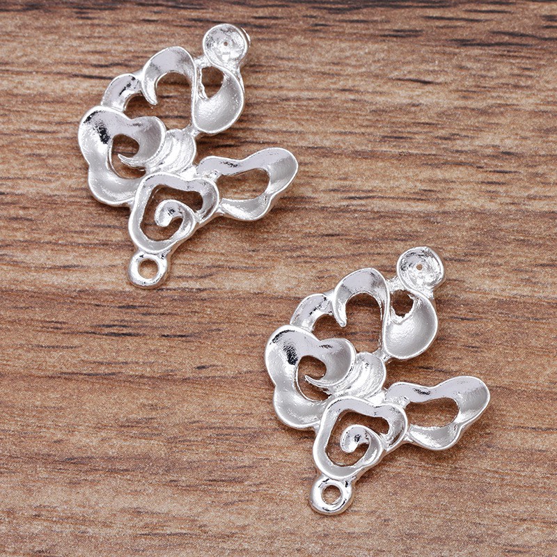 1 phiến đúc họa tiết mây 24*29mm nguyên liệu làm trâm làm trang sức cổ trang