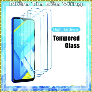 Kính cường lực trong suốt 2.5d, điện thoại realme 5, 5i, 5s, 5pro - tặng giấy lau.