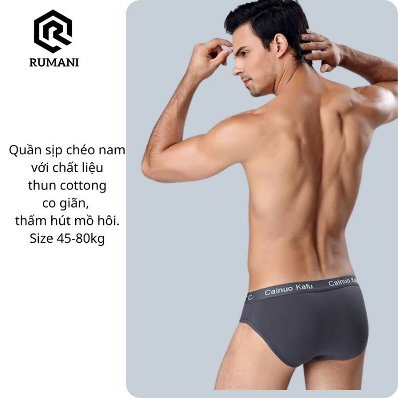 Set 5-10q sịp chéo nam RUMANI - quần lót nam co giãn, thoáng mát