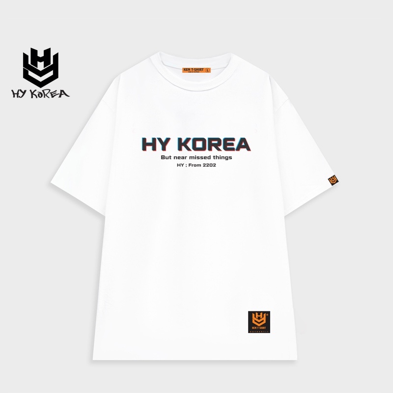 Áo thun nam tay lỡ HY KOREA but near 451 nam nữ form rộng