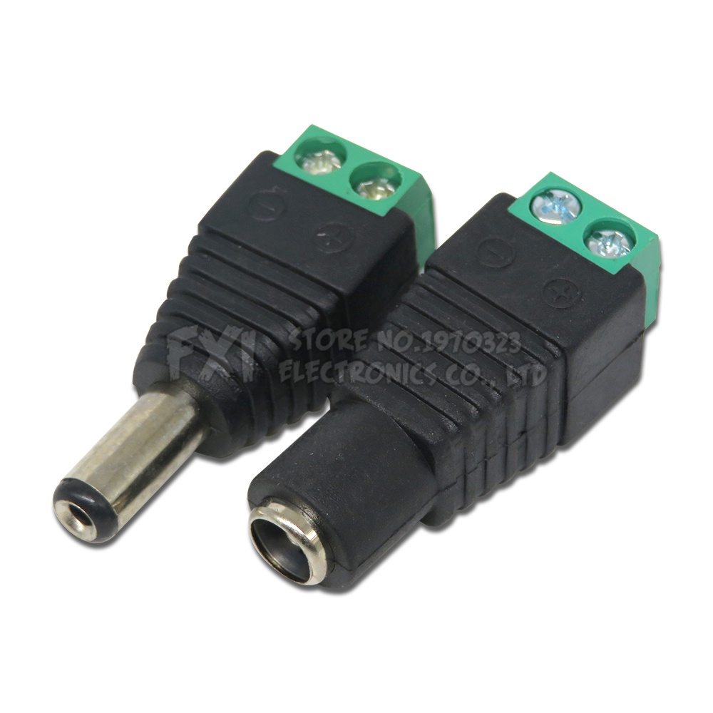 5 Đầu Nối DC Đực Và Cái 5.5X2.1Mm 5.5 * 2.5MM 12V 24V Cho CCTV 5.5x2.1 2.5