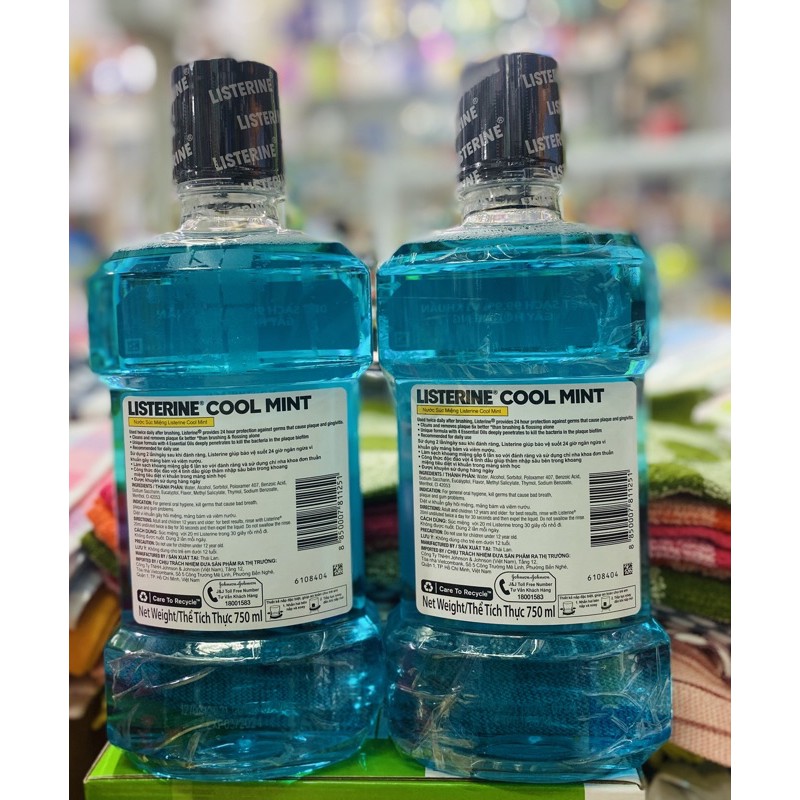 Nước súc miệng Listerine Cool Mint ( 250ML - 750ML )