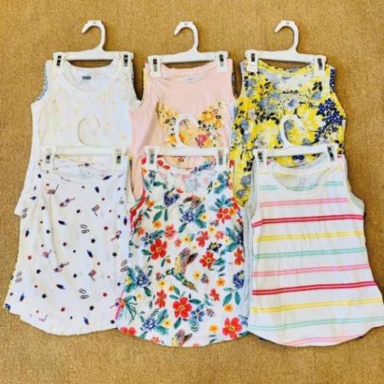 Set 5 áo ba lỗ bé gái OLD Made in Vietnam dư xịn giao màu ngẫu nhiên