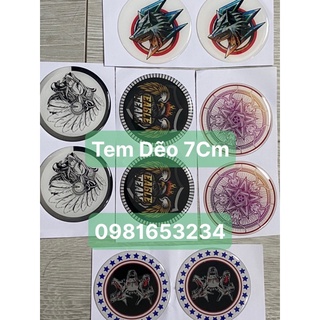Logo tròn 7cm dẽo - nắp lắc tài xỉu