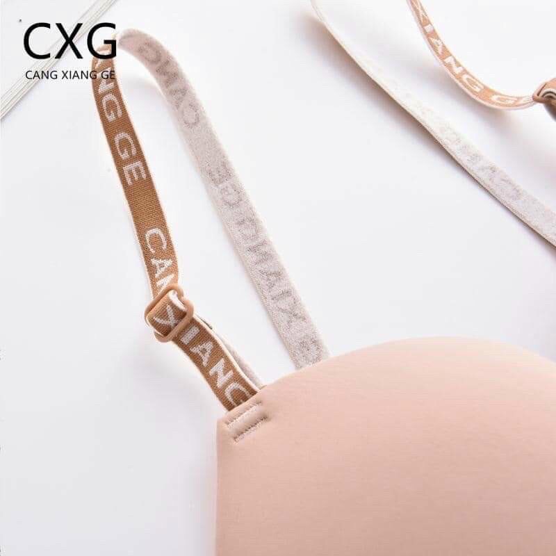 Áo Ngực Nữ Su Đúc Không Gọng Nâng Ngực Dây Chữ Viền Lai Đẹp Nổi Bật Hieu Store24h - A19