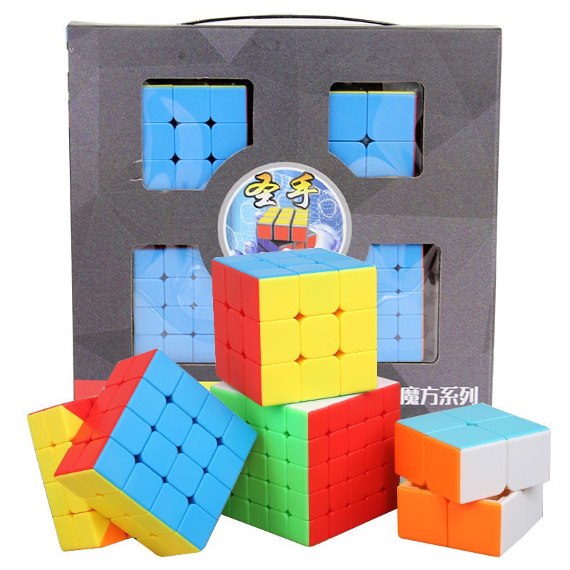 ❤️ HOTSALE ❤️ Combo Hộp 4 Rubik SENGSO 2x2 3x3 4x4 5x5 Xoay trơn mượt, bẻ góc tốt - HÀNG NHẬP KHẨU