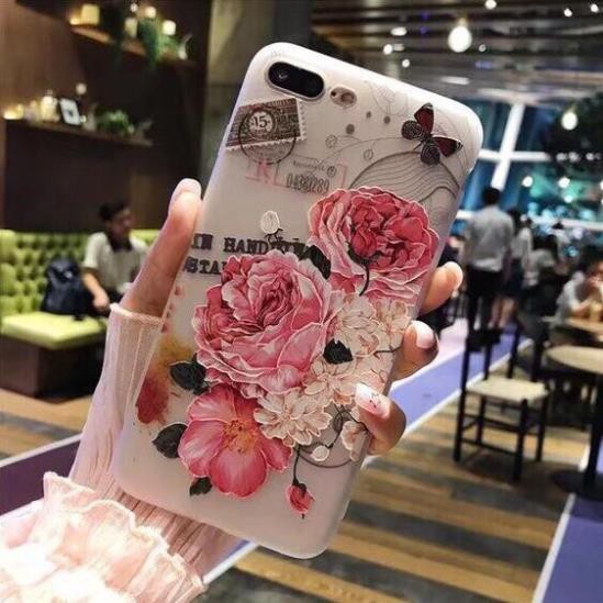 Ốp iPhone C027 in 4D Nàng Hoa đủ dòng iPhone 5/5s, 6 6s, 6plus 6splus, 7plus 8plus, X Xs, Xr, Xsmax