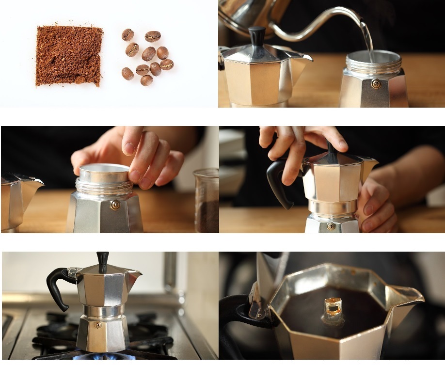 Máy pha cà phê Moka Pot Máy pha cà phê Espresso trên mặt bếp Bếp Moka của Ý Máy pha cà phê hàng đầu Máy pha cà phê Máy pha cà phê Máy pha cà phê bằng nhôm gia dụng truyền thống