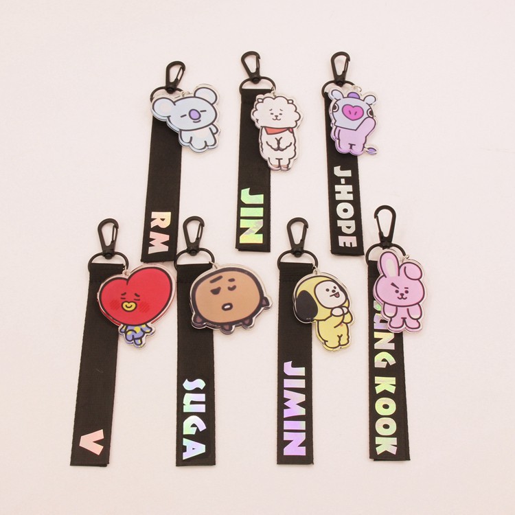 móc khóa BTS Nametag bts Nametag BTS chibi strap BTS chibi độc đáo quà tặng xinh xắn dễ thương