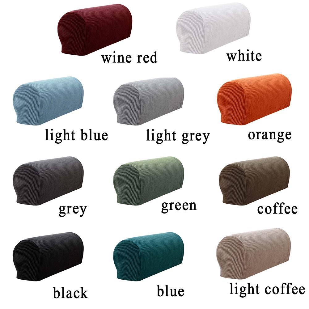 Set 2 Vỏ Bọc Tay Vịn Ghế Sofa Bằng Sợi Polyester Họa Tiết Kẻ Sọc Tiện Dụng