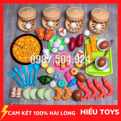 Đồ Chơi Trẻ Em Bộ Đồ Ăn Bánh  Bao Pizza  Chất Nhựa ABS Cao Cấp Cho Bé  Từ 1 Đến 8 Tuổi Hiếu Toys