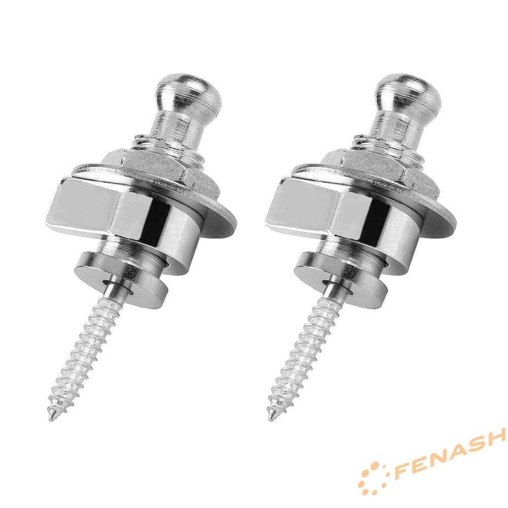 FE 2pcs Guitar Strap Locks Belt Buckle Buttons for Bass Folk Electric Guitar