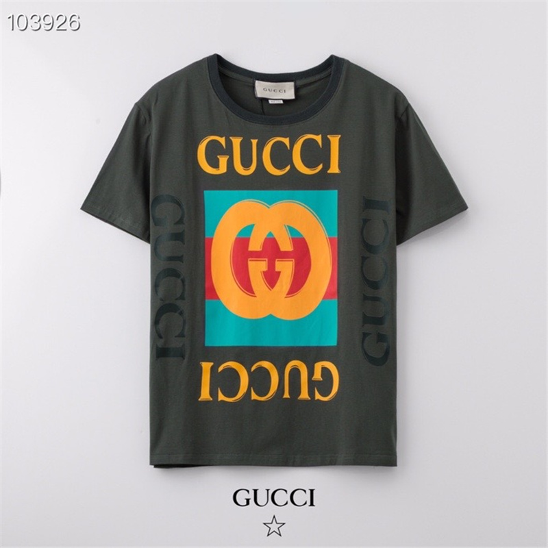 GUCCI Fashion casual round neck cotton couple short-sleeved T-shirt 2056#