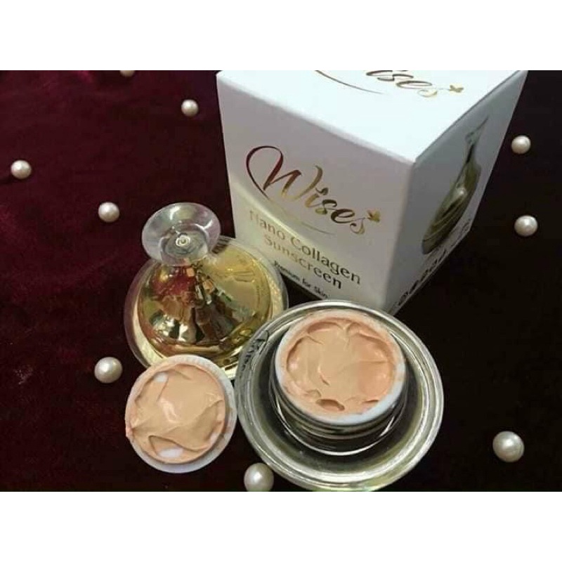 01 Hũ Kem Chống Nắng Wises Nano Collagen 10gr Chính Hãng Thái Lan