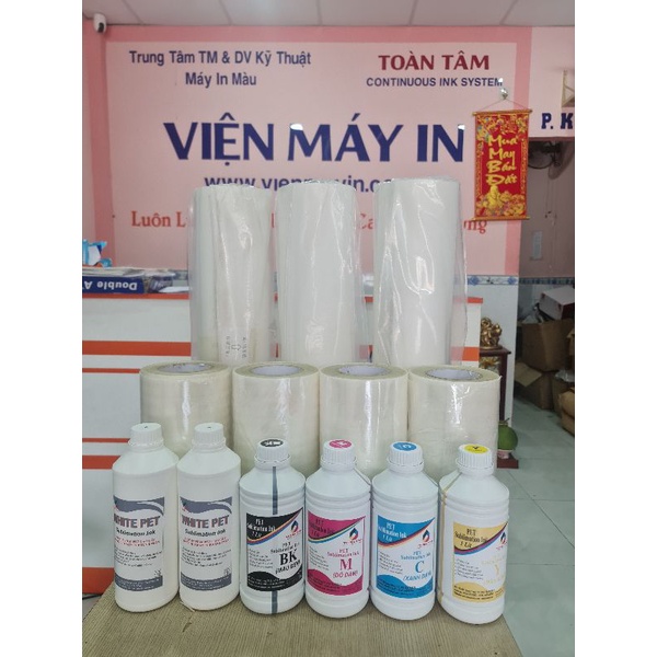 MỰC MÀU IN PET CHUYỂN NHIỆT CMYK 1LIT
