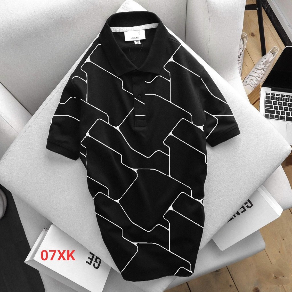 💞Áo thun nam cổ trụ cao cấp thêu chi tiết hình thật hàng chuẩn đét