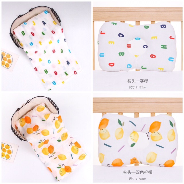 Set chăn kèm gối thương hiệu Muslin Tree