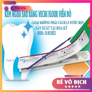 Kem Ngừa Sâu Sún Răng Vecni Flour Viền đỏ-Enamelast Fluoride Varnish-KHÔNG CẦN CÁCH LI NƯỚC BỌT-DATE 2/2023