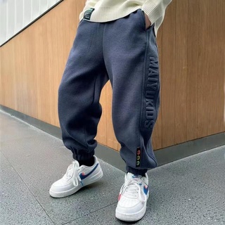 Quần Dài Thể Thao Vải cotton Lưng Cao Dáng Rộng Thời Trang Xuân Thu 2022 Mới Cho Bé Trai