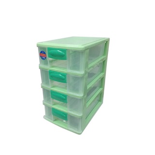 Tủ nhựa mini trong suốt,hoa 4 tầng