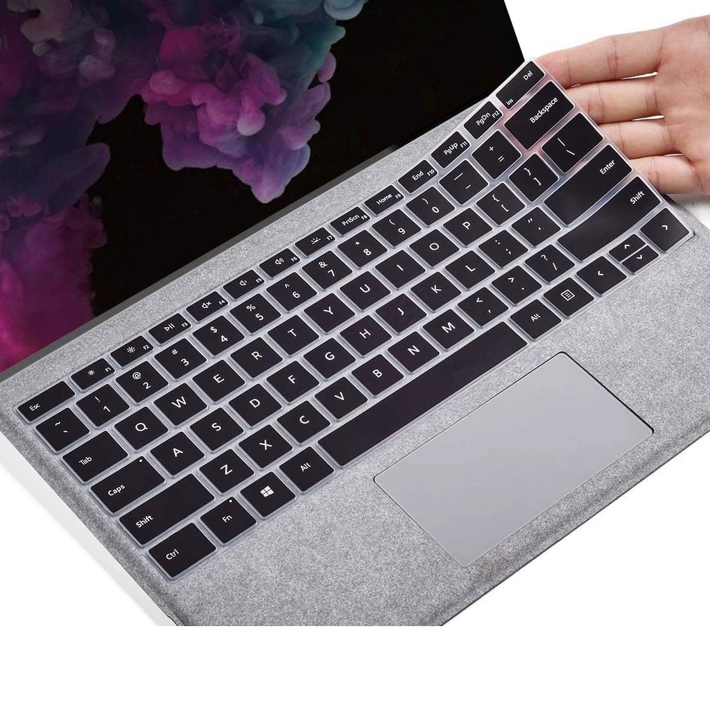 Phủ bàn Phím Silicon Cho Surface Pro 4,5,6,7,7plus, Pro X , Pro 8  màu đen