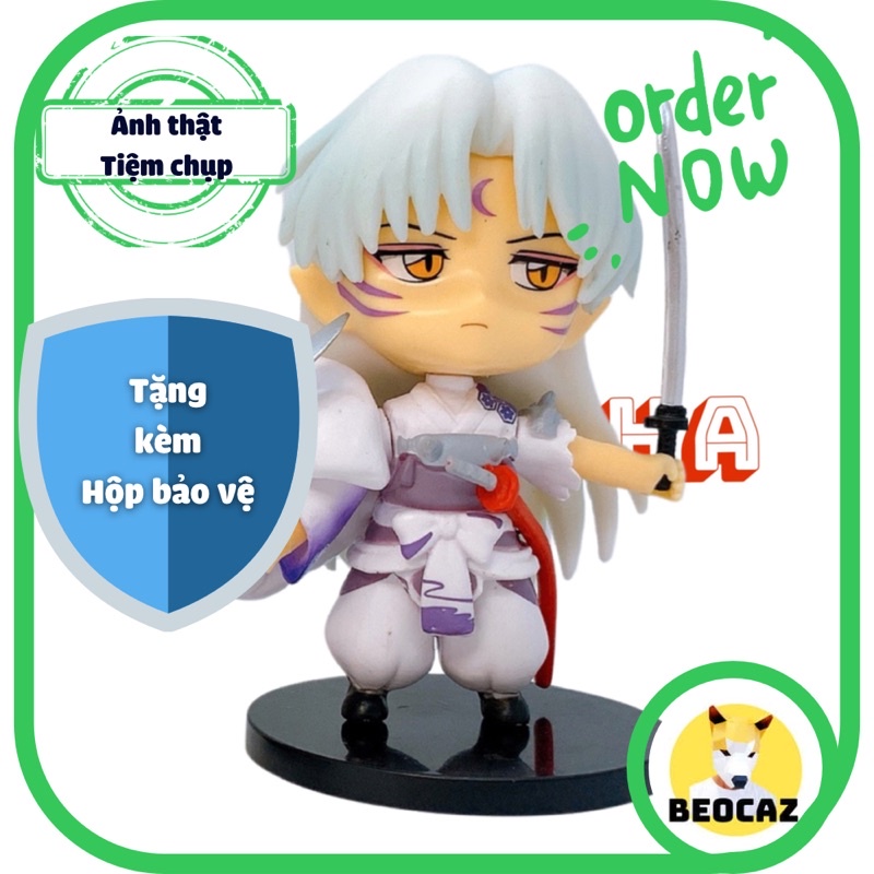 [Tặng Hộp Bảo Vệ] Set mô hình mẫu to 8cm Inuyasha Khuyển Dạ xoa Seshomaru Kagome Kikyo ship hoả tốc Beocaz