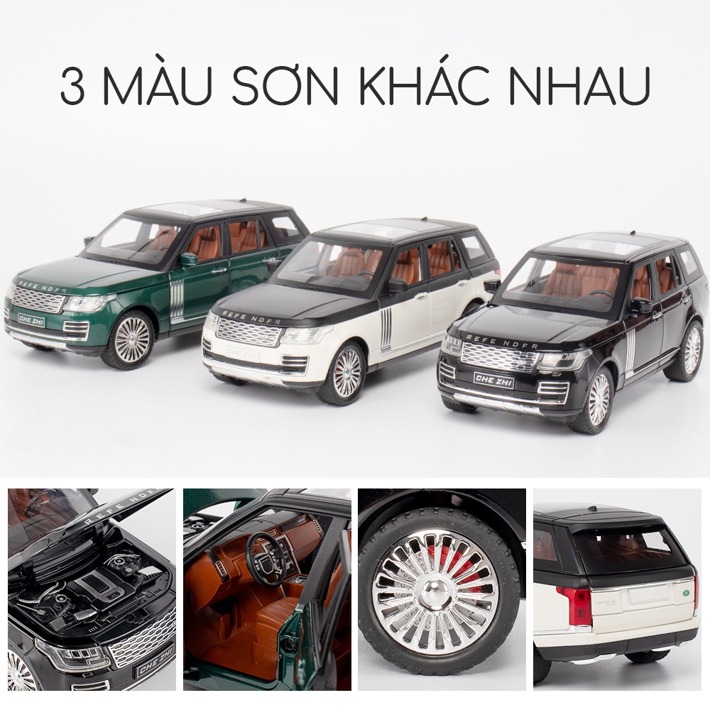 Xe mô hình LAND ROVER RANGER ROVER CHEZHI tỉ lệ 1:24 khung thép chắc chắn màu Đen