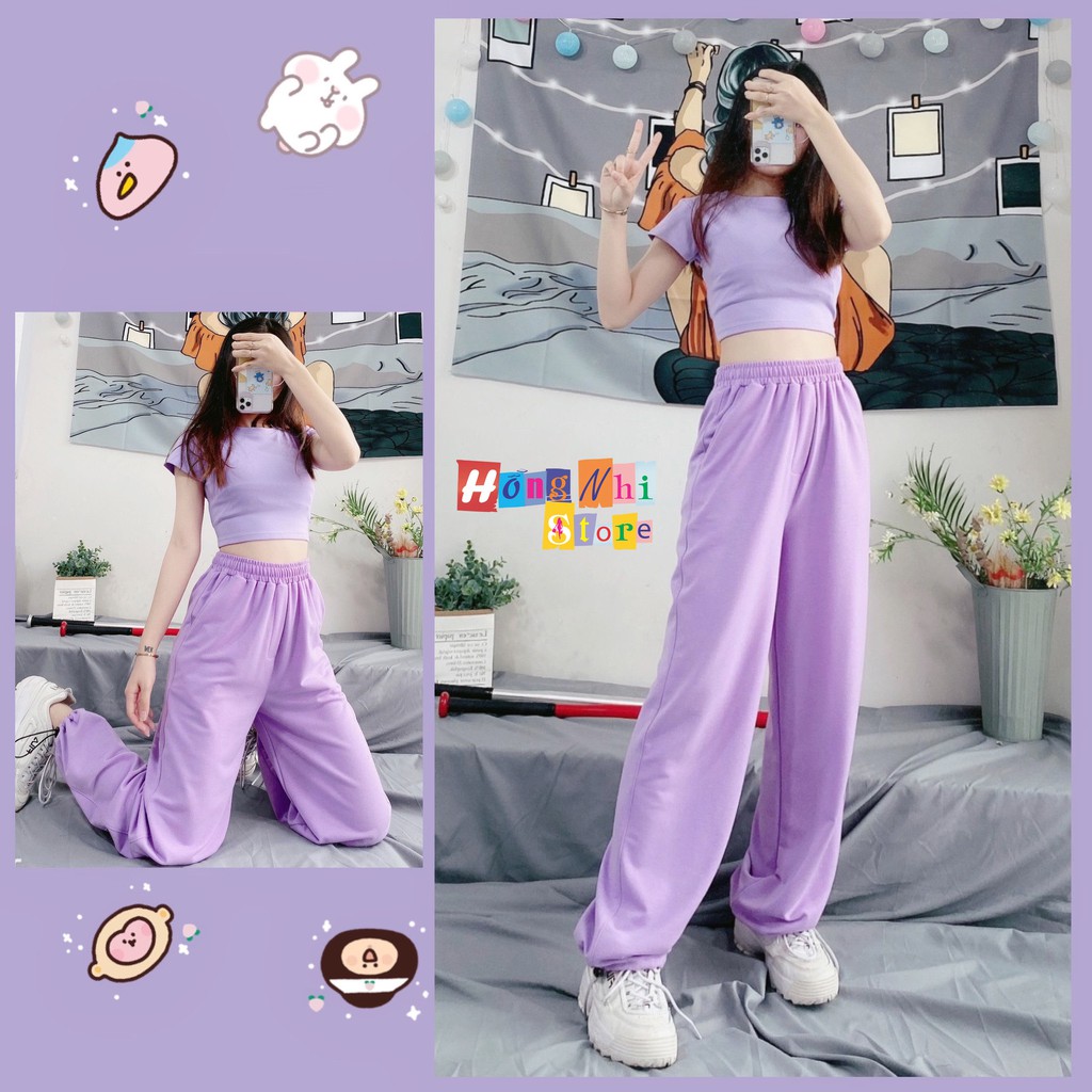 Quần Jogger Basic Ulzzang Unisex Jogger Trơn Dây Rút Lai Ống Rộng - MM | BigBuy360 - bigbuy360.vn