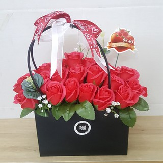 Hoa sáp thơm - Giỏ hoa sáp thơm làm quà tặng cho mẹ, người yêu, bạn bè - Món quà ý nghĩa cho ngày sinh nhật, 8/3, 20/10