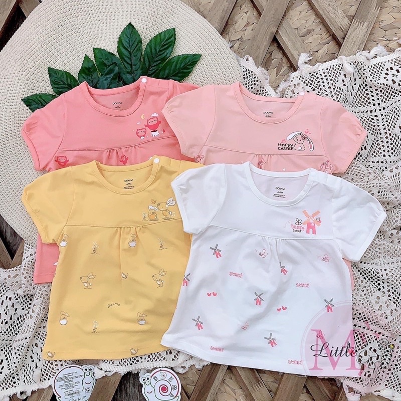 Áo cộc tay Dokma bé gái (6-36m) DA905
