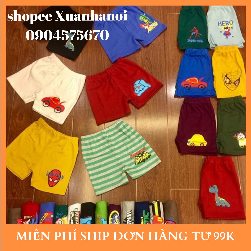 Combo 5 quần đùi Cotton 4 chiều cho bé trai