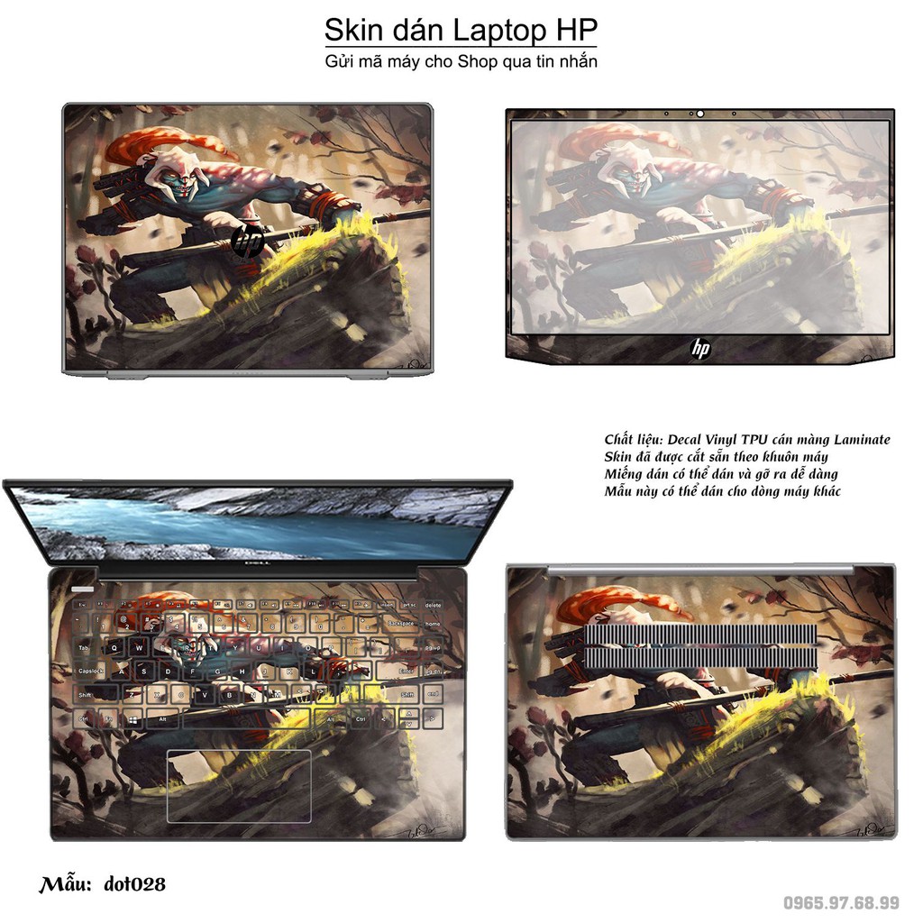 Skin dán Laptop HP in hình Dota 2 nhiều mẫu 5 (inbox mã máy cho Shop)