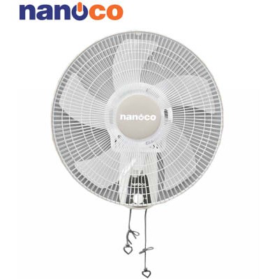 Quạt treo tường 5 cánh Nanoco NWF1604G (xám) 2 dây - CHÍNH HÃNG