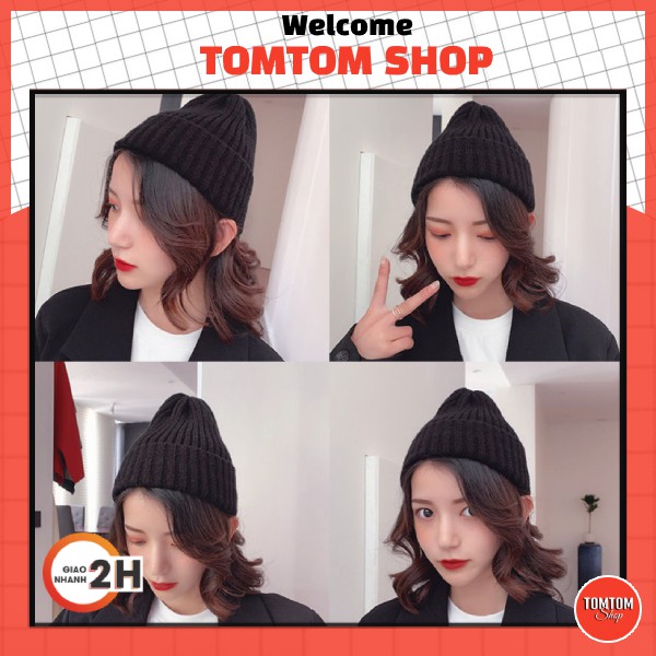 Mũ len nữ hàn quốc vintage trend thu đông 2021 chất len cao cấp