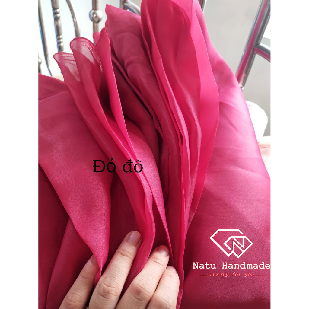 - Vải làm hoa cài áo - Vải voan Hàn cao cấp tơ organza - 1m