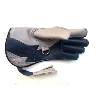 Găng tay da bò cao cấp 30cm 2 lớp da ( Mẫu tia sét)