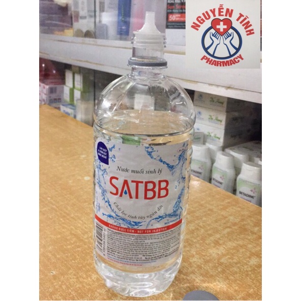 1 kiện nước muối sinh lý SATBB 12 chai 1 lít