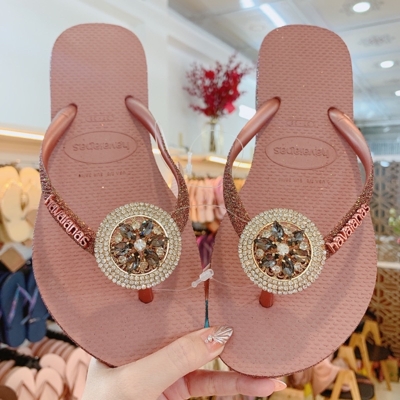 Dép HVN KIM TUYÊN VIỀN + TRÒN ĐEN, TRÒN CAM