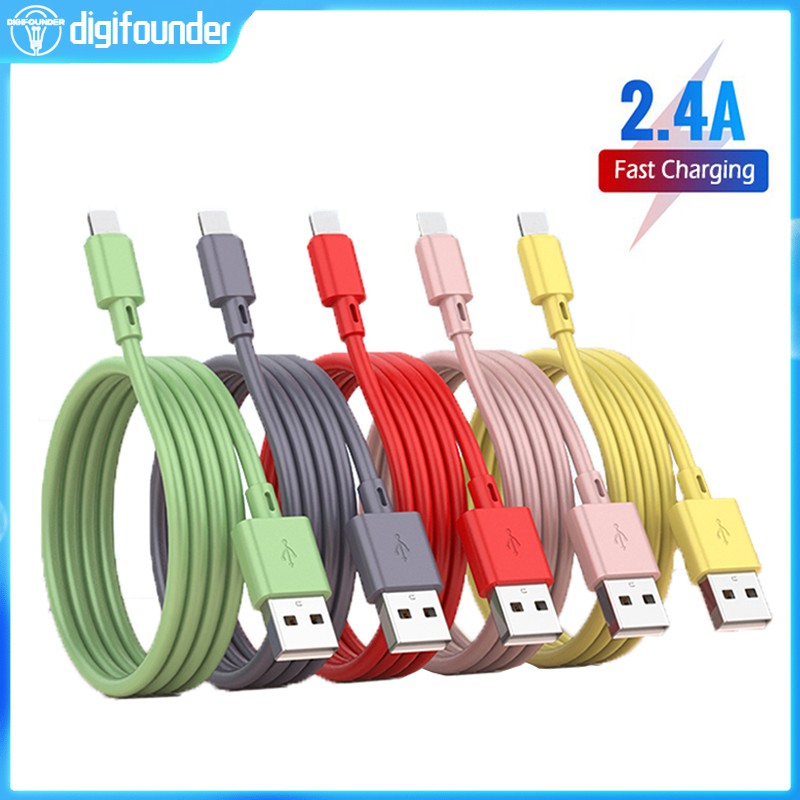 Dây cáp sạc nhanh kiêm truyền dữ liệu Micro USB Type C 2.4A bằng TPE silicone dẻo 1.5m tiện lợi