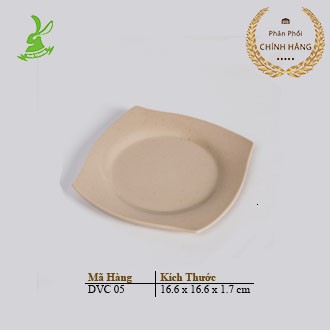 [Mẫu Mới]Dĩa vuông màu nâu nhựa melamine cao cấp Fataco Việt Nam