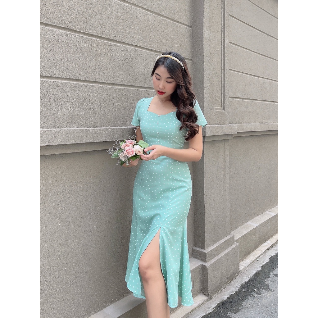 Đầm đuôi cá cách điệu đính ngọc trẻ trung Florence C387 Cin House